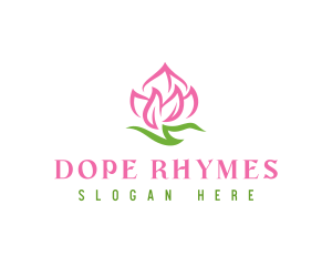 Pink Flower Spa logo design