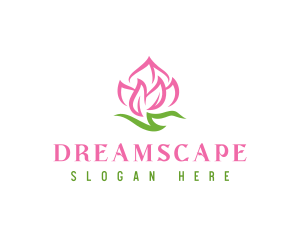 Pink Flower Spa logo design