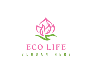 Pink Flower Spa logo design