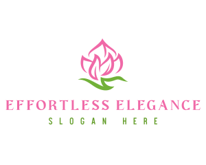 Pink Flower Spa logo design