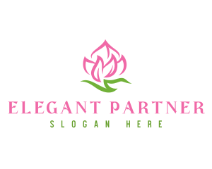 Pink Flower Spa logo design