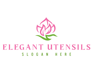 Pink Flower Spa logo design