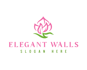 Pink Flower Spa logo design