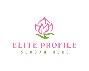 Pink Flower Spa logo design