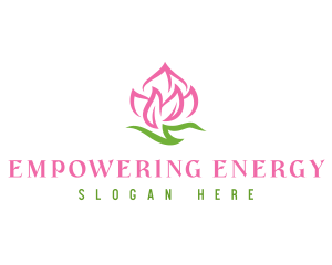 Pink Flower Spa logo design