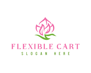 Pink Flower Spa logo design