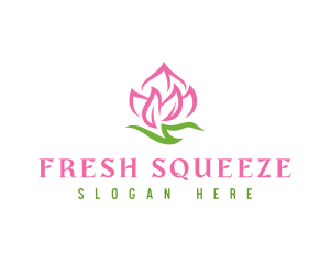 Pink Flower Spa logo design