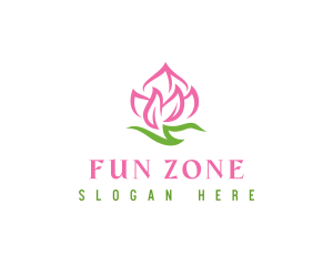 Pink Flower Spa logo design