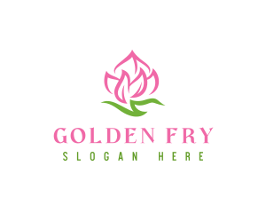 Pink Flower Spa logo design