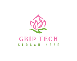 Pink Flower Spa logo design