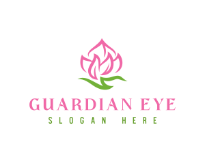 Pink Flower Spa logo design