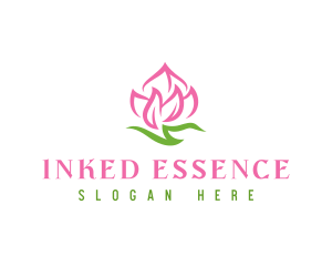 Pink Flower Spa logo design