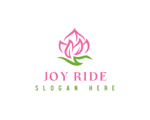 Pink Flower Spa logo design