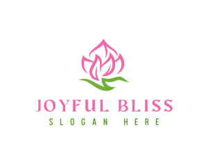 Pink Flower Spa logo design