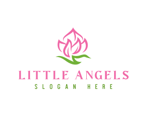 Pink Flower Spa logo design