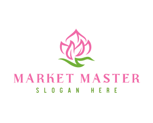 Pink Flower Spa logo design