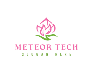 Pink Flower Spa logo design