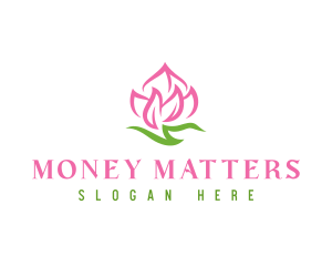 Pink Flower Spa logo design