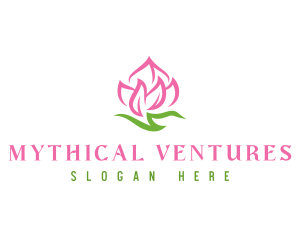 Pink Flower Spa logo design