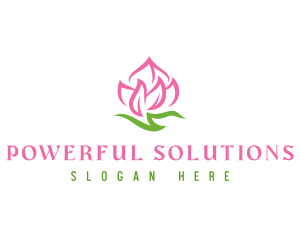 Pink Flower Spa logo design