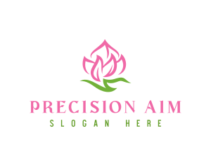 Pink Flower Spa logo design