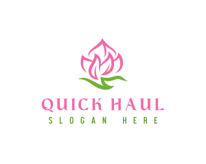 Pink Flower Spa logo design