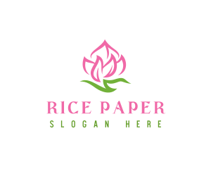 Pink Flower Spa logo design