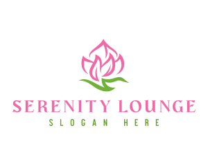 Pink Flower Spa logo design