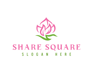 Pink Flower Spa logo design