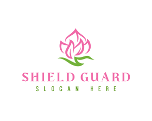 Pink Flower Spa logo design