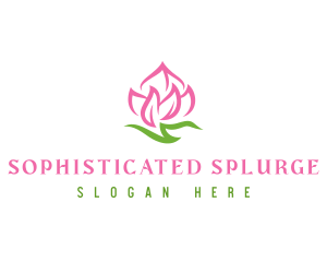 Pink Flower Spa logo design