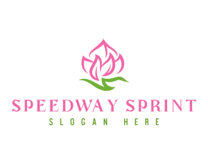 Pink Flower Spa logo design