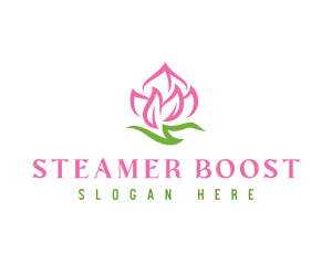 Pink Flower Spa logo design