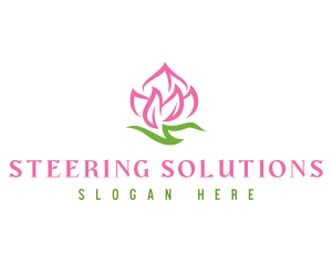 Pink Flower Spa logo design