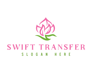 Pink Flower Spa logo design