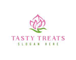 Pink Flower Spa logo design