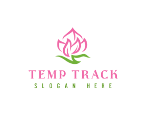 Pink Flower Spa logo design