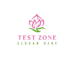 Pink Flower Spa logo design