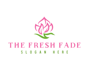 Pink Flower Spa logo design