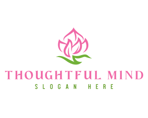 Pink Flower Spa logo design