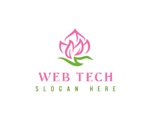 Pink Flower Spa logo design