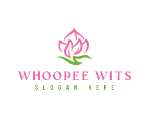 Pink Flower Spa logo design