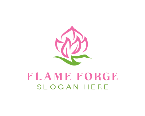 Pink Flower Spa logo design