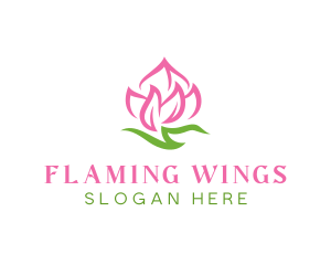 Pink Flower Spa logo design