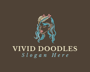 Goddess Flower Crown logo design