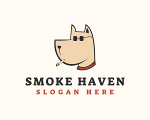 Cigarette Smoking Dog logo