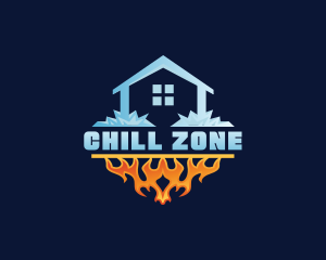 Warm Cooling HVAC logo design