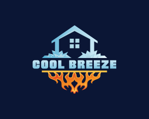 Warm Cooling HVAC logo design