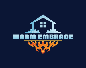 Warm Cooling HVAC logo design