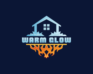 Warm Cooling HVAC logo design